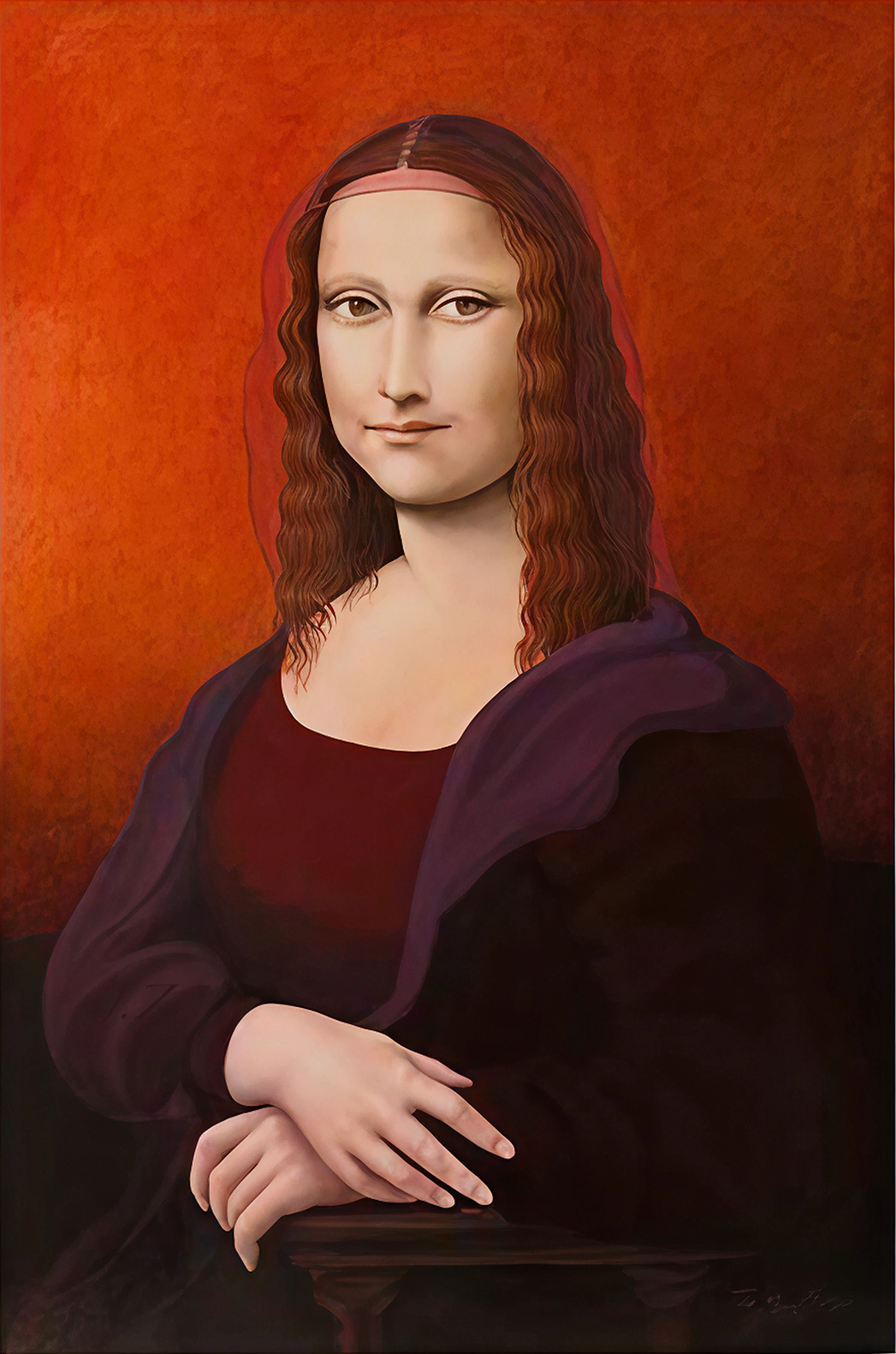Mona Lisa by Josef Zetocha, 24 by 36 inch oil on canvas, 2014