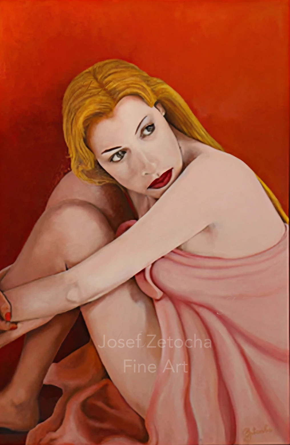 Contemplation by Josef Zetocha, 24 by 36 inch oil on canvas, 2018