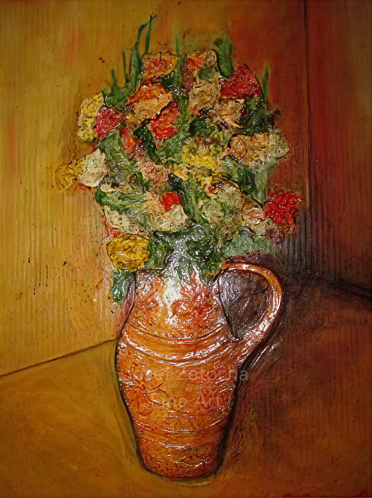 Early artwork by Josef Zetocha from his artistic beginnings