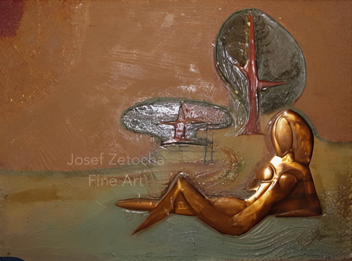 Early artwork by Josef Zetocha from his artistic beginnings
