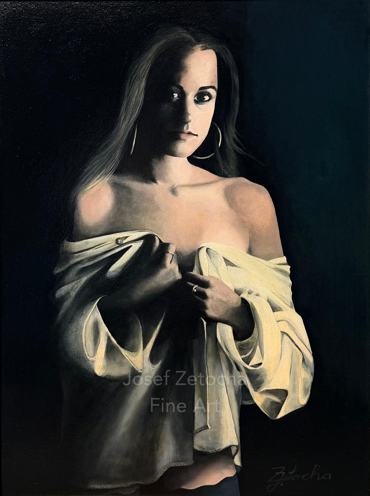 Josef Zetocha portrait oil painting