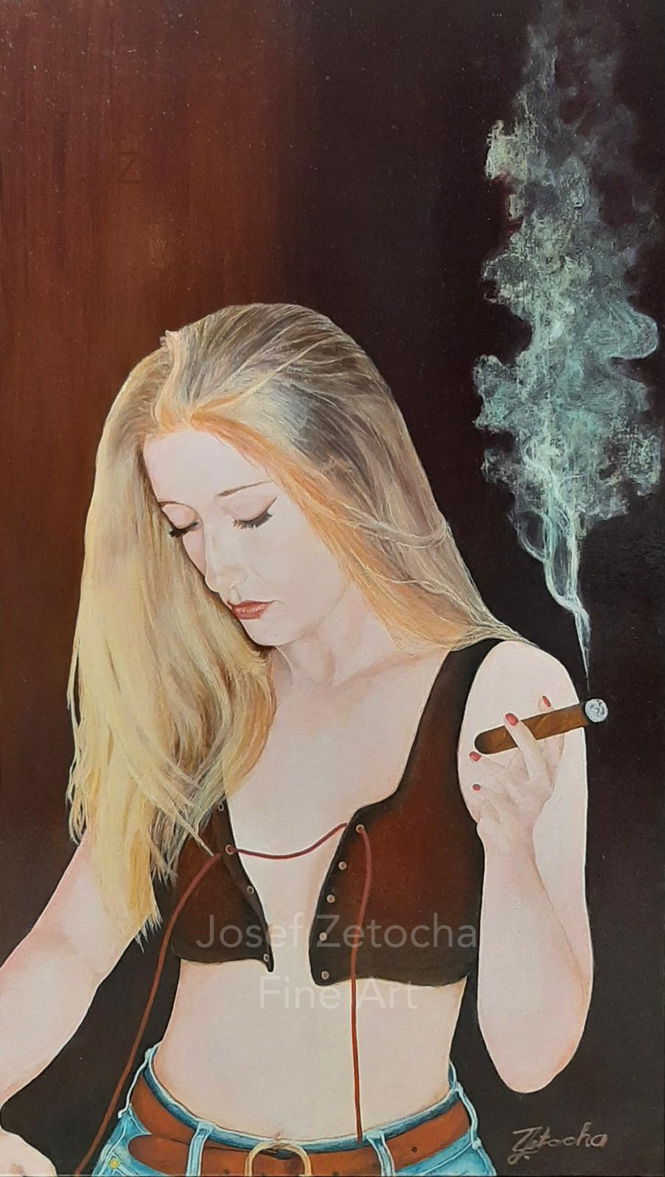 Josef Zetocha portrait oil painting
