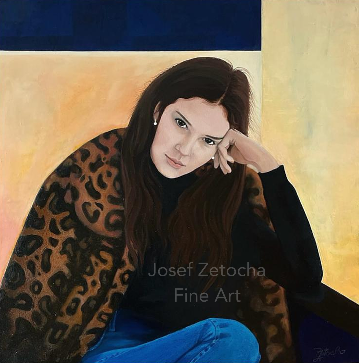 Josef Zetocha portrait oil painting
