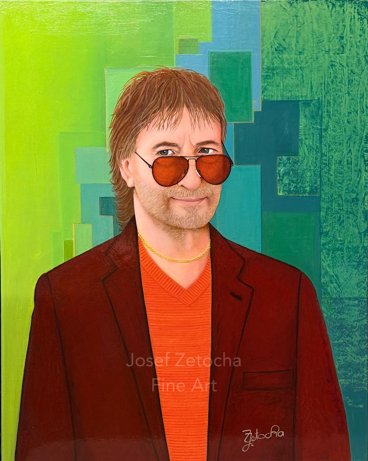 Josef Zetocha portrait oil painting