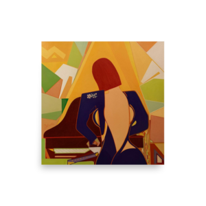 Piano Star - 16″×16″ Print