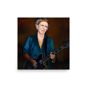 Keith on Guitar - 18" x 18" Print